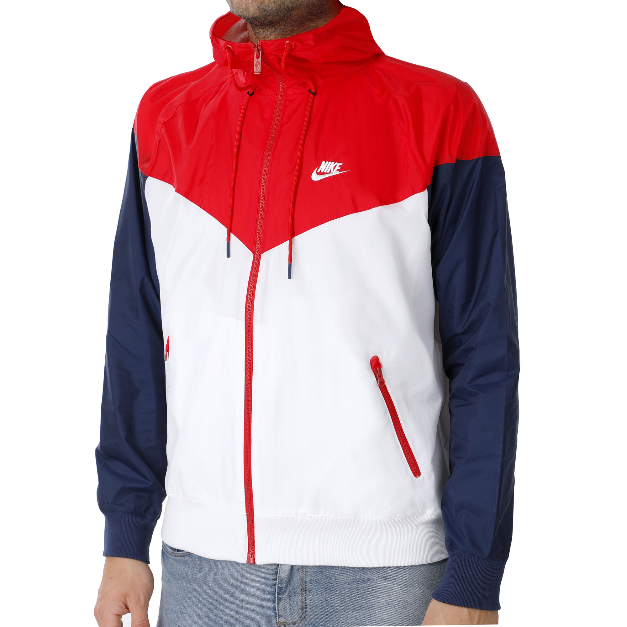 pueblo partes Mount Bank Nike Sportswear Windrunner Chaqueta De Entrenamiento Hombres - Blanco, Rojo  compra online | Tennis-Point
