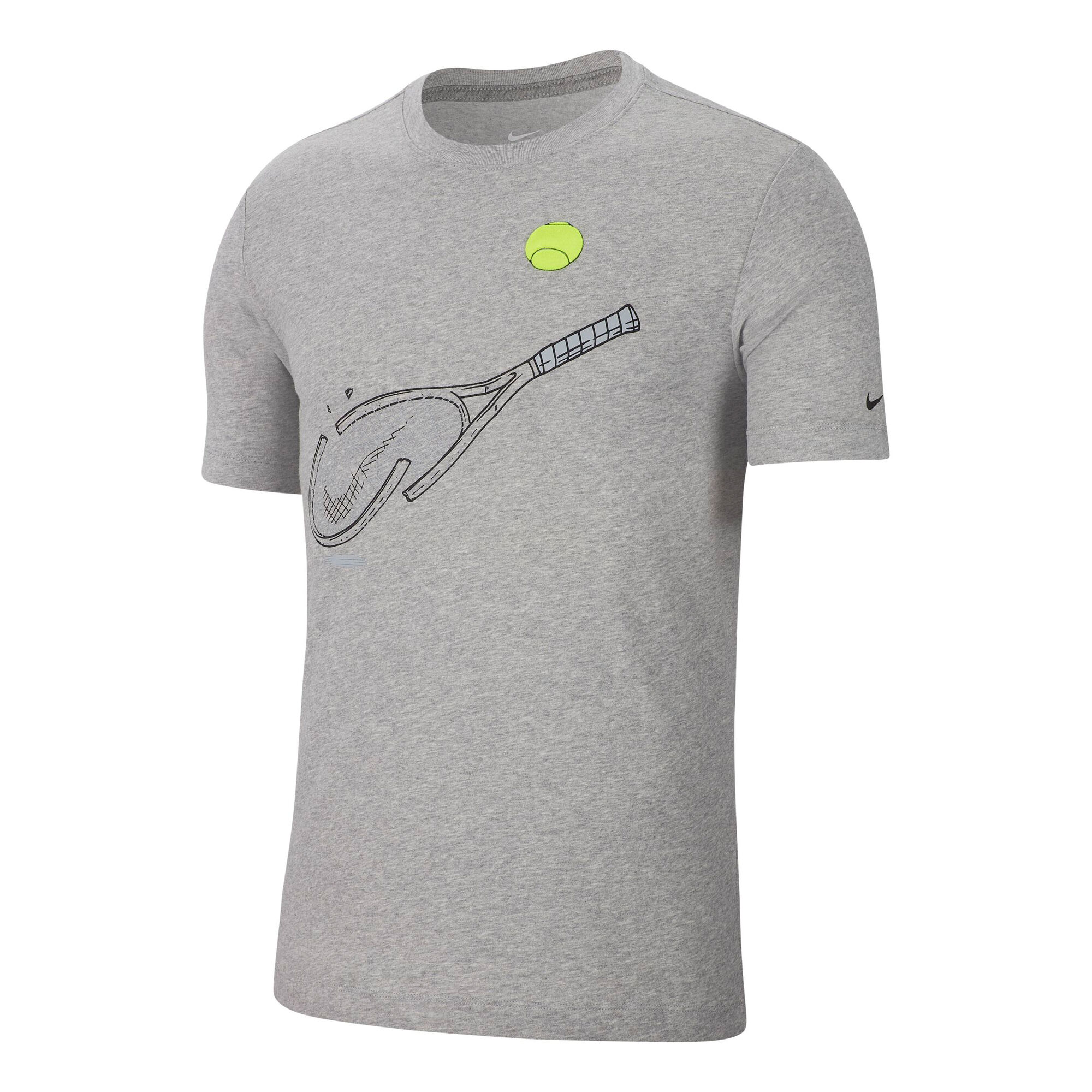 Nike Court Dri-Fit Graphic Racquet Camiseta Manga Corta Gris Claro, Negro compra online | Tennis-Point